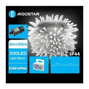 B.V. - LED Venkovní vánoční řetěz 500xLED/8 funkcí 53m IP44 studená bílá B103031OV obraz