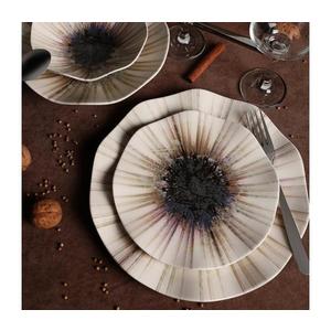 Jídelní sada 24 ks hnědá/porcelán 387GRP1123 obraz