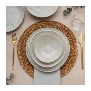 Jídelní sada 24 ks šedá/porcelán 387GRP1364 obraz