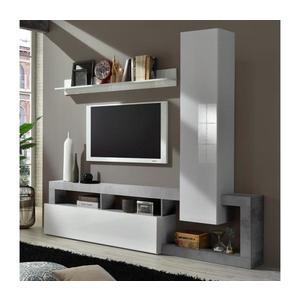 MC Akcent Obývací stěna LENOR bílá/šedá beton 759030CE obraz