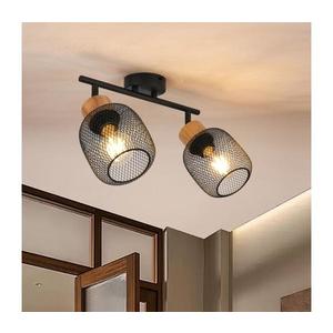 Brilagi - Bodové svítidlo BASKLITE 2xE27/15W/230V kaučukovník/černá BRI421 obraz