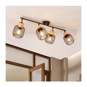 Brilagi - Bodové svítidlo BASKLITE 4xE27/15W/230V kaučukovník/černá BRI424 obraz