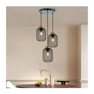 Brilagi - Lustr na lanku BASKLITE 3xE27/15W/230V kaučukovník/černá BRI427 obraz