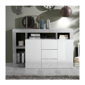 MC Akcent Komoda LENOR bílá/šedá beton 209030-07CE obraz