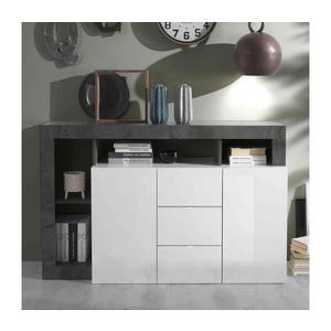 MC Akcent Komoda LENOR bílá/antracit 209030-07OX obraz