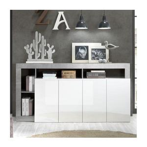 MC Akcent Komoda LENOR bílá/šedá beton 209030-08CE obraz