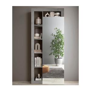 MC Akcent Šatní skříň LENOR 91x209 cm bílá/šedá beton 409030-40CE obraz