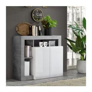 MC Akcent Komoda LENOR bílá/šedá beton 209030-02CE obraz