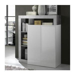 MC Akcent Komoda LENOR bílá/šedá beton 209030-04CE obraz