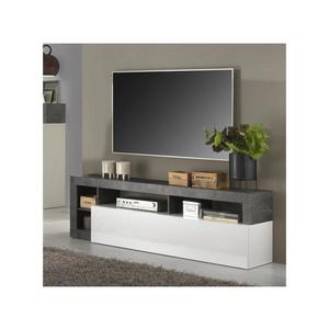 MC Akcent Televizní stolek LENOR bílá/antracit 209030-01OX obraz