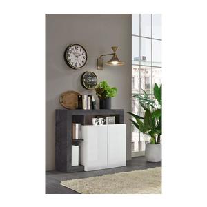 MC Akcent Komoda LENOR bílá/antracit 209030-02OX obraz