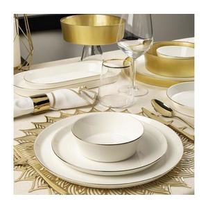 Jídelní sada 26 ks bílá/zlatá/porcelán 719KTP9894 obraz