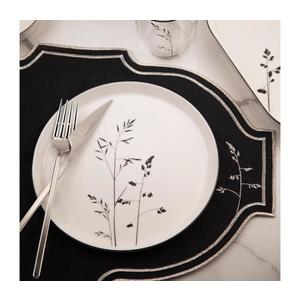 Jídelní sada 27 ks bílá/černá/porcelán 710KTP9745 obraz