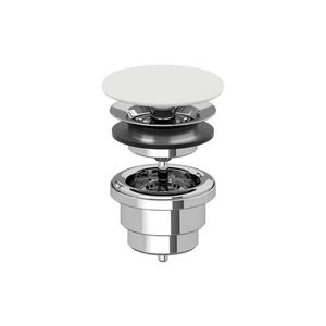 Villeroy & Boch 680800RW - Umyvadlová výpusť bílá/lesklý chrom 680800RW obraz