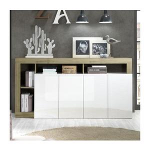 MC Akcent Komoda LENOR bílá/světlý dub 209030-08K obraz