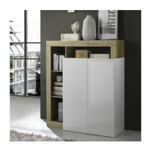 MC Akcent Komoda LENOR bílá/světlý dub 209030-04K obraz