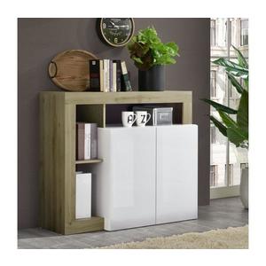 MC Akcent Komoda LENOR bílá/světlý dub 209030-02K obraz