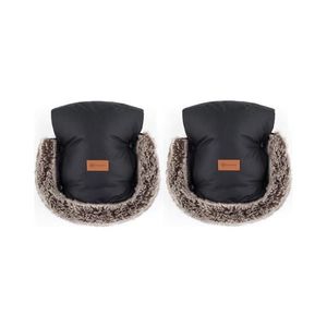 PETITE&MARS - Rukávníky na kočárek FURRY Forever Black 527825 obraz
