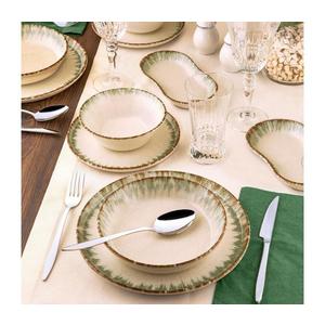 Jídelní sada 27 ks béžová/hnědá/porcelán 721NBL3155 obraz