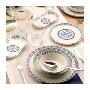 Jídelní sada 27 ks bílá/modrá/porcelán 721NBL3154 obraz