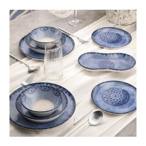 Jídelní sada 27 ks modrá/porcelán 721NBL3156 obraz