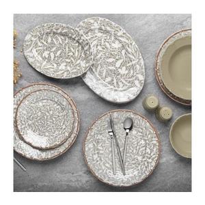 Jídelní sada 29 ks hnědá/zelená/porcelán 868ARY1143 obraz