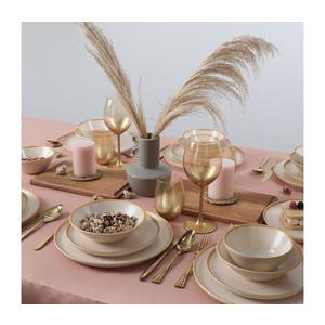 Jídelní sada 24 ks béžová/keramika 275KRM1932 obraz