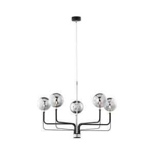 Jupiter 1888 - Lustr na lanku ERIS 5xG9/14W/230V matný chrom/černá/kouřová šedá 1888 obraz