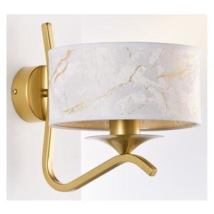 Jupiter 2111 - Nástěnná lampa KASZMIR 1xE27/15W/230V bílá/zlatá/dekor mramoru 2111 obraz