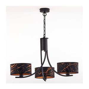 Jupiter 2106- Lustr na řetězu ARTHUR 3xE27/15W/230V černá/oranžová/dekor mramoru 2106 obraz