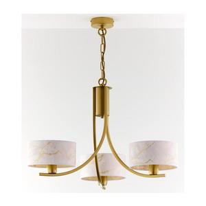 Jupiter 2096 - Lustr na řetězu ARTHUR 3xE27/15W/230V bílá/zlatá/dekor mramoru 2096 obraz