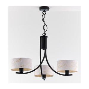 Jupiter 2103 - Lustr na řetězu ARTHUR 3xE27/15W/230V bílá/černá/dekor mramoru 2103 obraz