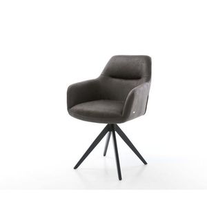 Jídelní židle Pejo-Flex mikrovlákno antracit vintage křížová obraz