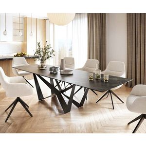 Jídelní stůl Edge 300x100 cm keramika Laminam®Noir Desir hnědý obraz