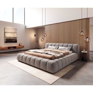 Čalouněná postel Cutio 180x200 cm mikrovlákno šedá obraz