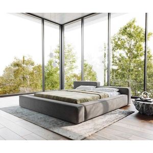 Čalouněná postel Kalinea 180x200 cm mikrovlákno šedá obraz