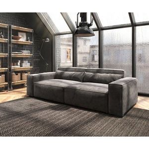 Velká pohovka Sirpio L 250x105 cm mikrovlákno khaki-hnědá obraz