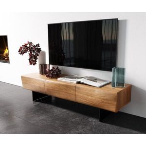 Lowboard New Live-Edge 145 cm přírodní akácie 3 dvířka obraz