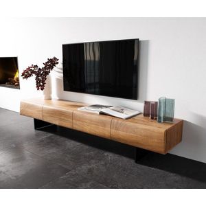 Lowboard New Live-Edge 200 cm přírodní akácie 4 dvířka obraz