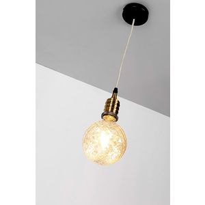 Černé/patinové kovové závěsné svítidlo E27 obraz