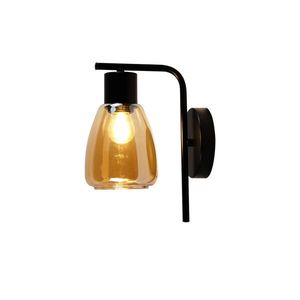 Nástěnná lampa MOLDO 1x40W E27 s jantarovým stínidlem obraz