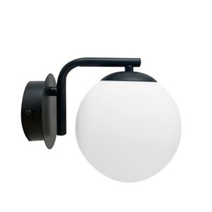 Nástěnná lampa AMADEO černá 1x40W E14 bílé stínidlo obraz