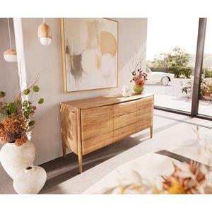 Příborník Simcha 145 cm přírodní akácie 2 dvířka 3 zásuvky obraz