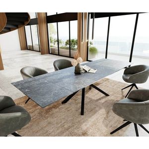 Jídelní stůl Edge 200-300x100 keramika Laminam®Nero Greco obraz