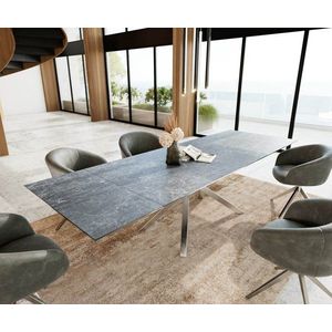 Jídelní stůl Edge 200-300x100 keramika Laminam®Nero Greco obraz