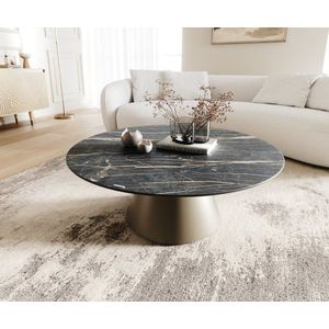 Konferenční stolek Borna 100x100 cm keramika Laminam®Noir Desir obraz