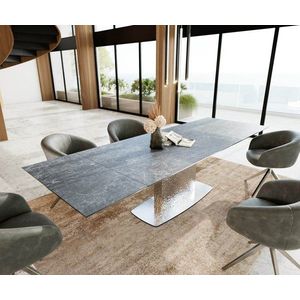 Jídelní stůl Edge 200-300x100 keramika Laminam®Nero Greco obraz