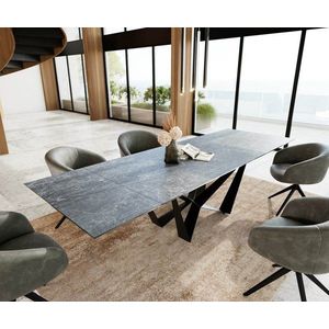 Jídelní stůl Edge 200-300x100 keramika Laminam®Nero Greco obraz