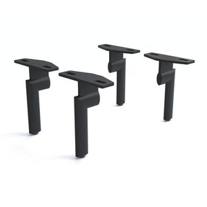 Podnož oválná 15 cm kovová černá (sada 4 kusů) obraz