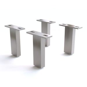 Obdélníková podnož 15 cm z nerezové oceli (sada 4 kusů) obraz